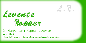 levente nopper business card